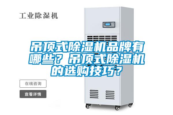 吊頂式除濕機品牌有哪些？吊頂式除濕機的選購技巧？