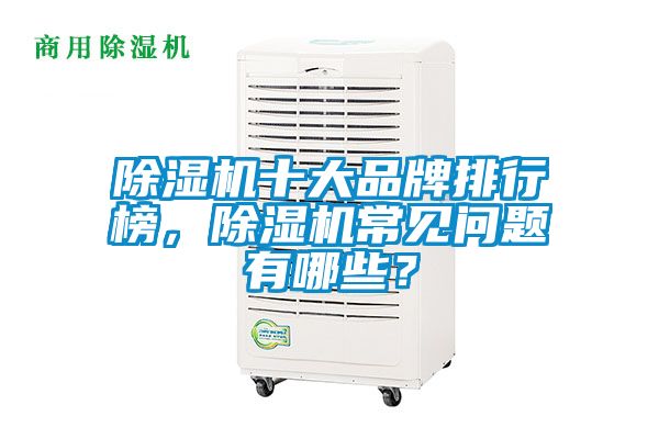 除濕機十大品牌排行榜，除濕機常見問題有哪些？