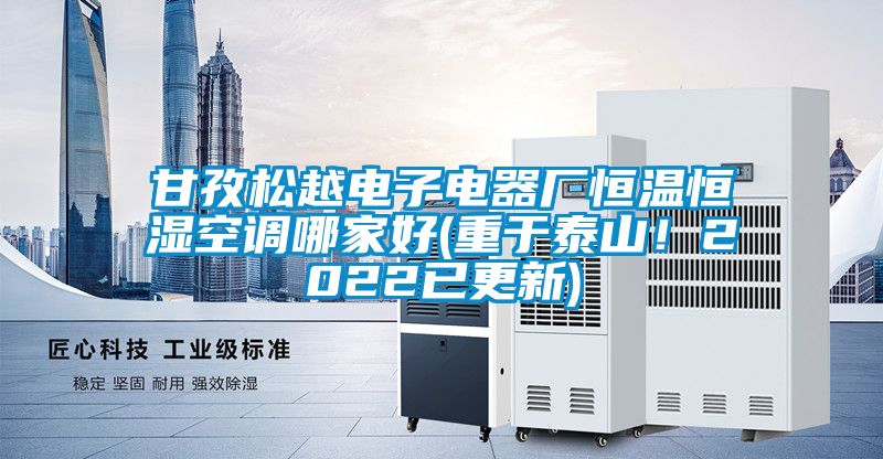 甘孜松越電子電器廠恒溫恒濕空調(diào)哪家好(重于泰山！2022已更新)